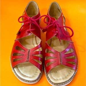 Pikolinos Marazul Cut-out Sandals Red 8 38 Cute!